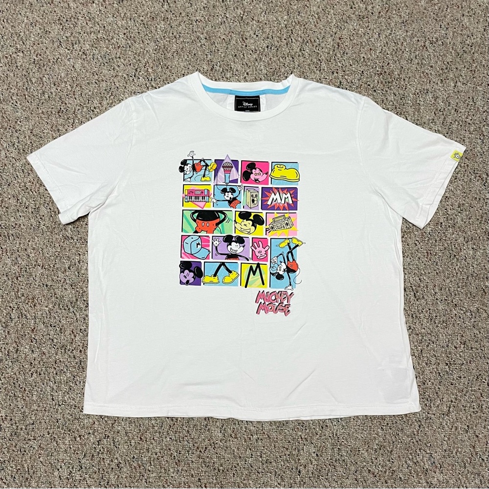 Disney Store Mickey Mouse Disney Artist Series White T-Shirt For Adults
